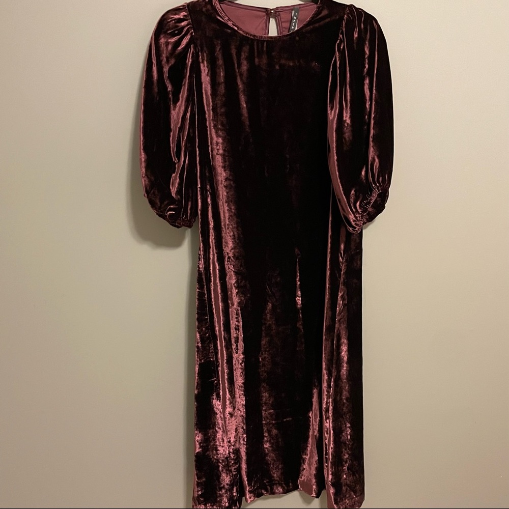 NWOT Velvet Bell Sleeve Dress